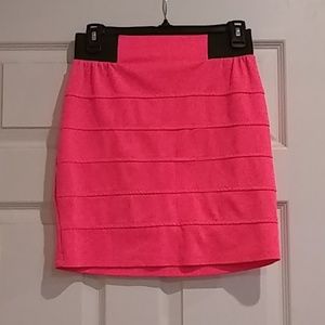 🔥 Hot Highlighter Pink Fitted Skirt🔥